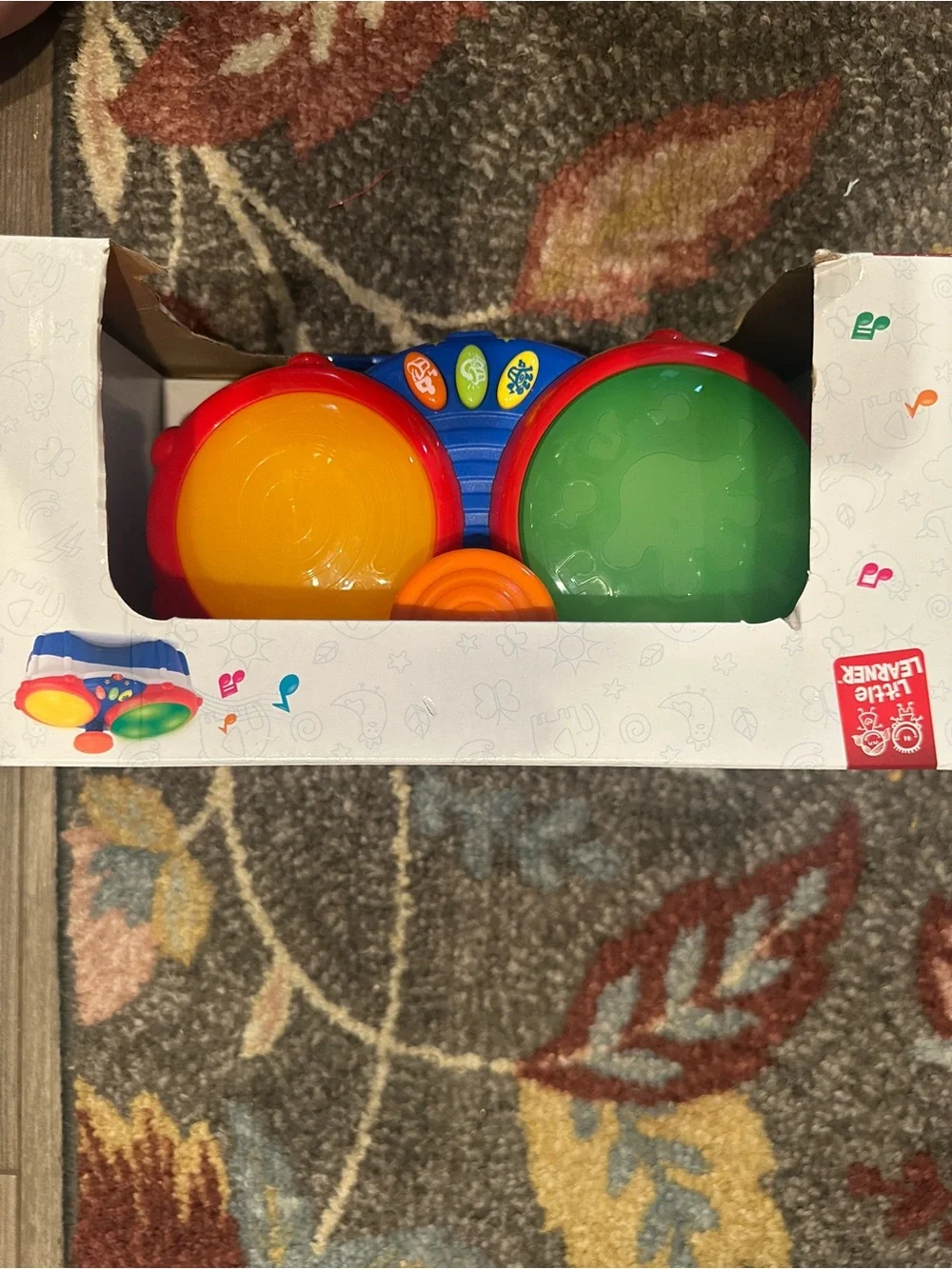 Toddlers' Musical Drum Toy - Red, Green, Yellow